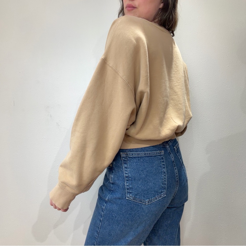 Floral Patchwork Cropped Sweatshirt - image 4